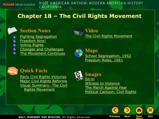 Chapter 18 – The Civil Rights Movement