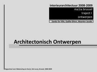 interieurarchitectuur 2008-2009