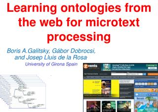 Learning ontologies from the web for microtext processing