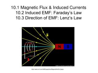 10.1 Magnetic Flux &amp; Induced Currents 10.2 Induced EMF: Faraday’s Law