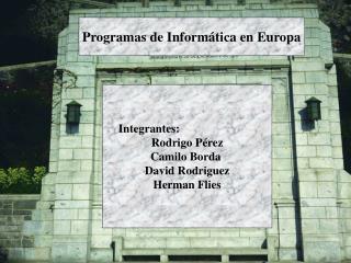 Programas de Informática en Europa