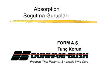 Absorption Soğutma Gurupları