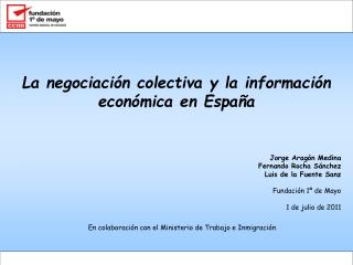 La negociación colectiva y la información económica en España