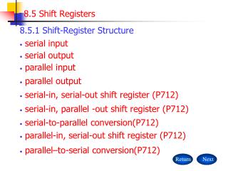 8.5 Shift Registers