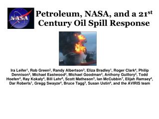 Petroleum, NASA, and a 21 st Century Oil Spill Response