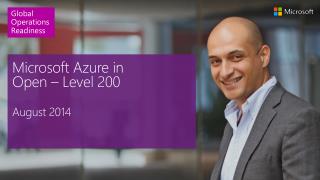 Microsoft Azure in Open – Level 200 August 2014