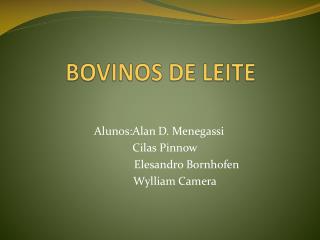 BOVINOS DE LEITE
