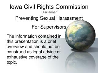 Iowa Civil Rights Commission Disclaimer