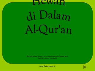 Belajar tentang binatang dan namanya dalam Bahasa Arab Belajar bilangan bertingkat