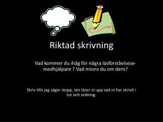 Riktad skrivning