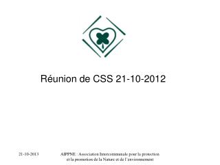 Réunion de CSS 21-10-2012