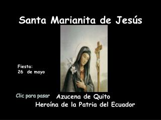 Santa Marianita de Jesús