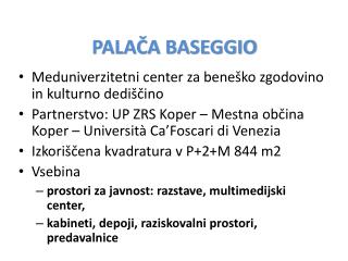 PALAČA BASEGGIO