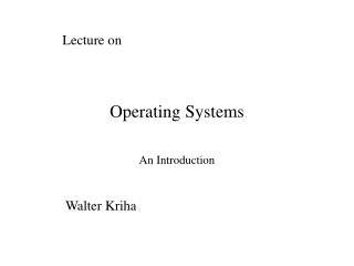 Operating Systems