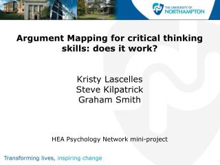 Argument Mapping for critical thinking skills: Research in progress