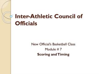 Inter-Athletic Council of Officials