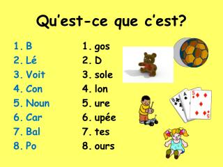 Qu’est-ce que c’est?