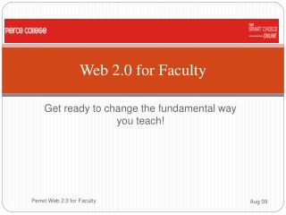 Web 2.0 for Faculty