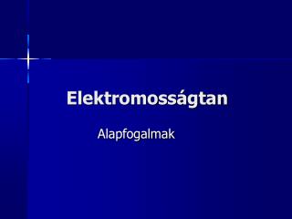 Elektromosságtan