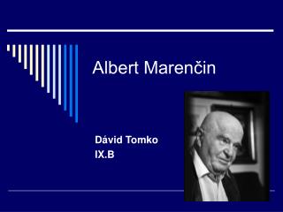 Albert Marenčin