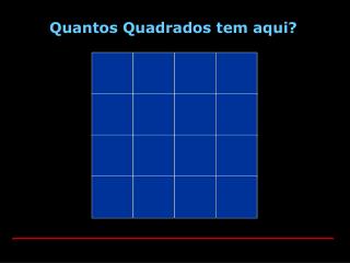 Quantos Quadrados tem aqui?