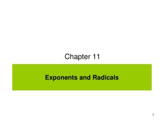 Exponents and Radicals
