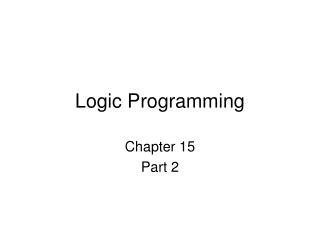 Logic Programming