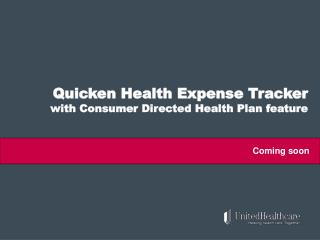 Quicken Health Expense Tracker with Consumer Directed Health Plan feature
