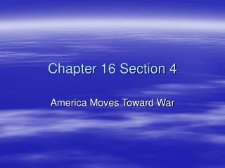 Chapter 16 Section 4