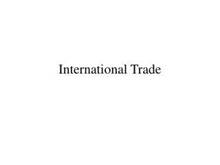 International Trade