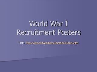 World War I Recruitment Posters
