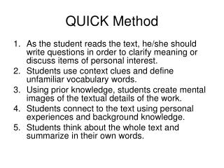 QUICK Method