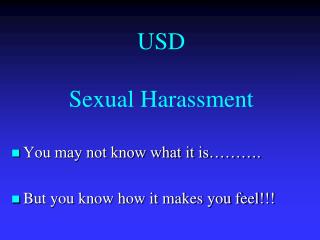 USD Sexual Harassment