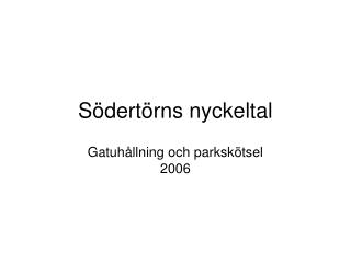 Södertörns nyckeltal