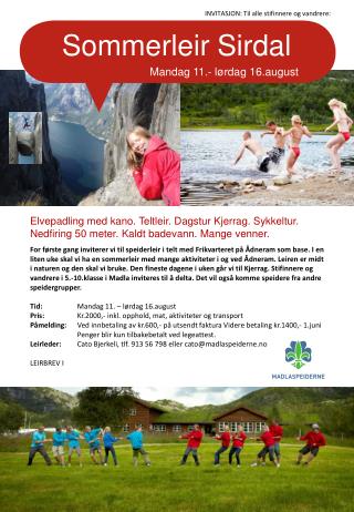 Sommerleir Sirdal