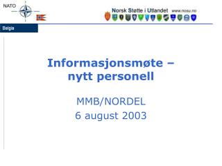 Informasjonsmøte – nytt personell