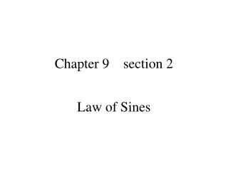 Chapter 9 section 2