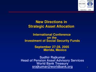 New Directions in Strategic Asset Allocation