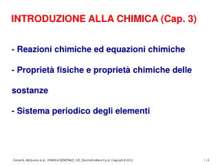 - Reazioni chimiche ed equazioni chimiche