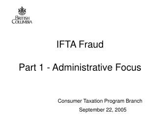 IFTA Fraud Part 1 - Administrative Focus
