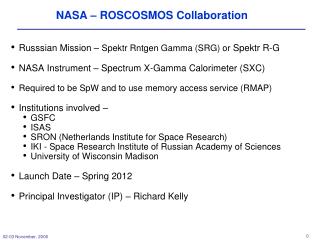 NASA – ROSCOSMOS Collaboration