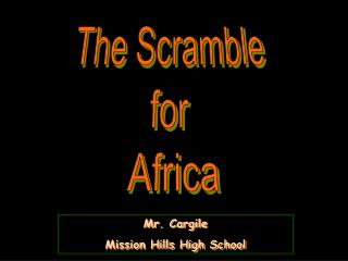 The Scramble for Africa