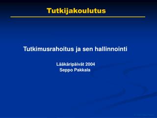 Tutkijakoulutus