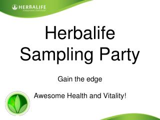 Herbalife Sampling Party
