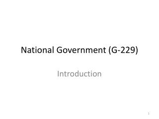 National Government (G-229)