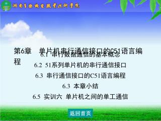 第 6 章 单片机串行通信接口的 C51 语言编程