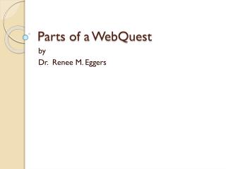 Parts of a WebQuest