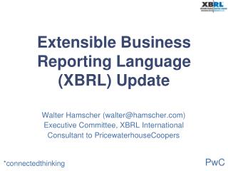 Extensible Business Reporting Language (XBRL) Update