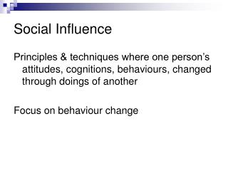 Social Influence