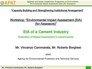 EIA of a Cement Industry Evaluation of Impact Assessment in cement sector